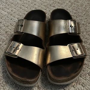 Gold Birkenstocks